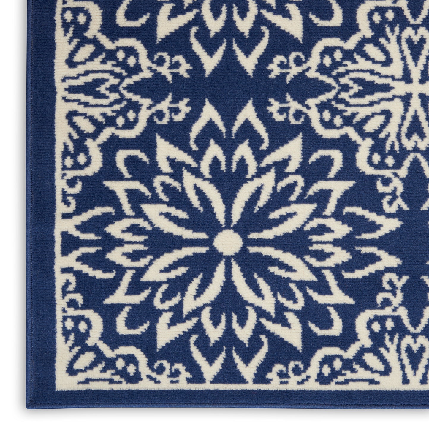 Nourison Jubilant 7'10" x 9'10" Navy/Ivory Farmhouse Indoor Rug