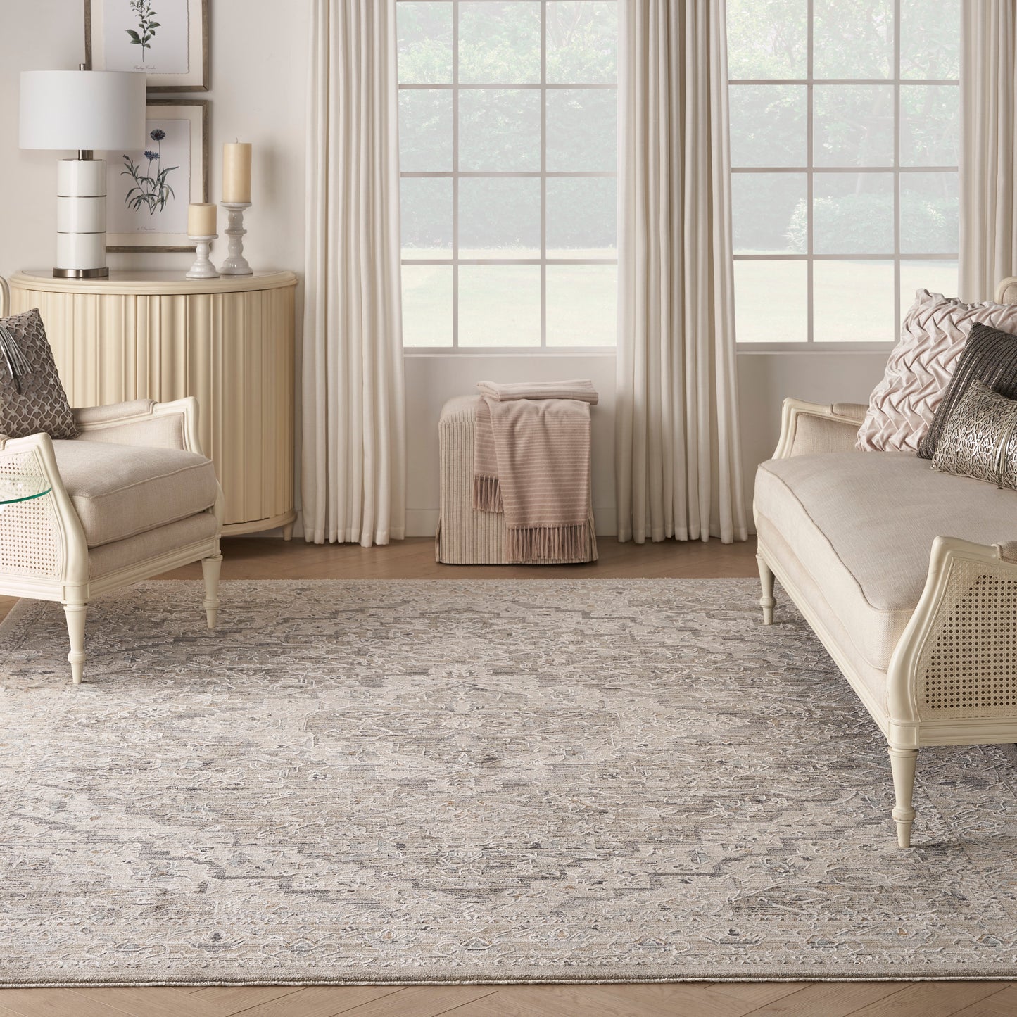 Nourison Lynx 12' x 15'9" Ivory Taupe Vintage Indoor Rug