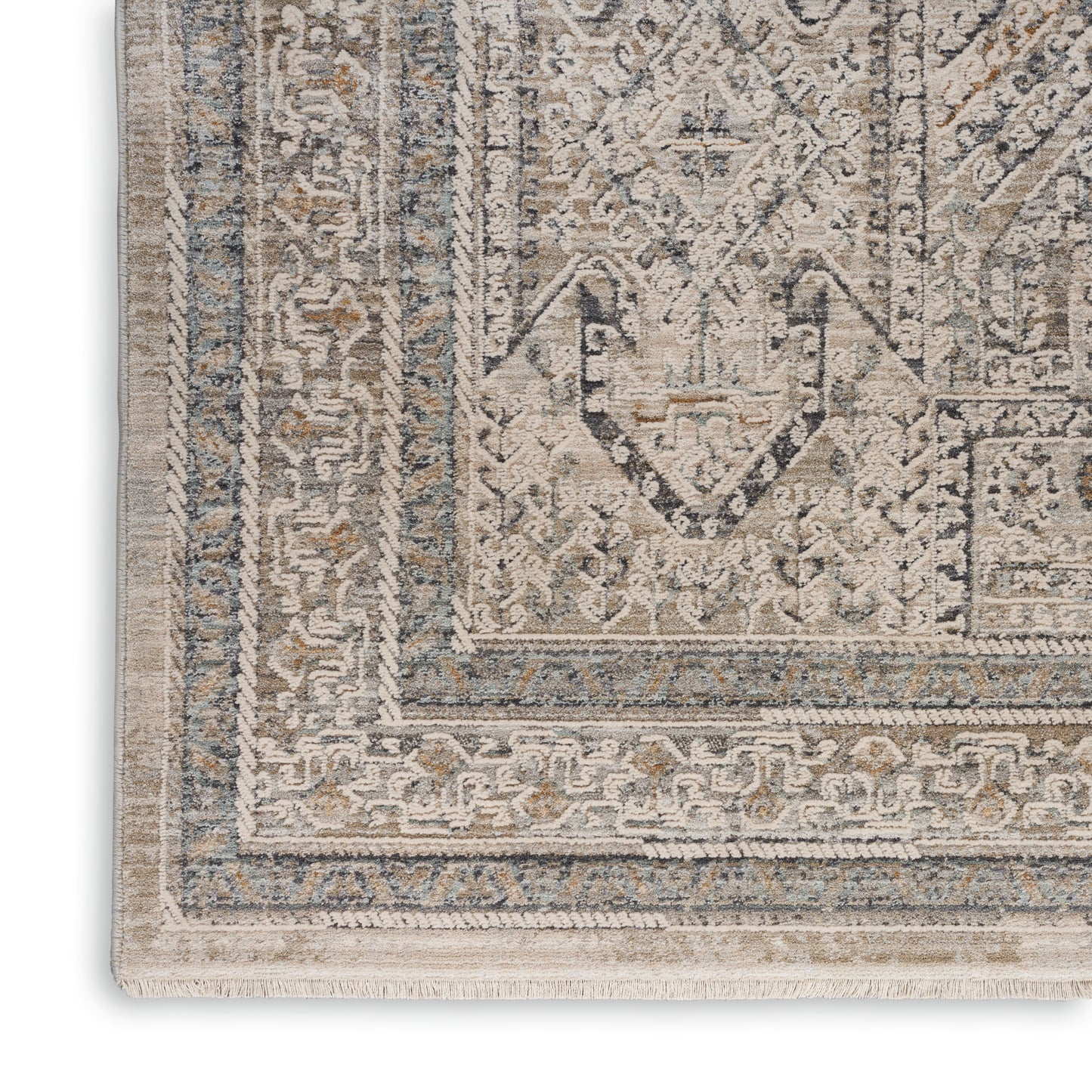 Nourison Lynx 12' x 15'9" Ivory/Grey/Blue Vintage Indoor Rug