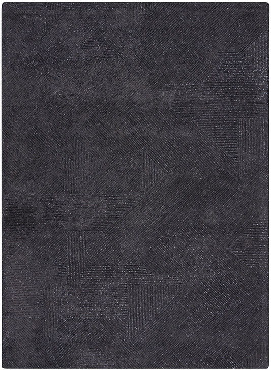 Michael Amini Ma30 Star 4' x 6' Black Modern Indoor Rug
