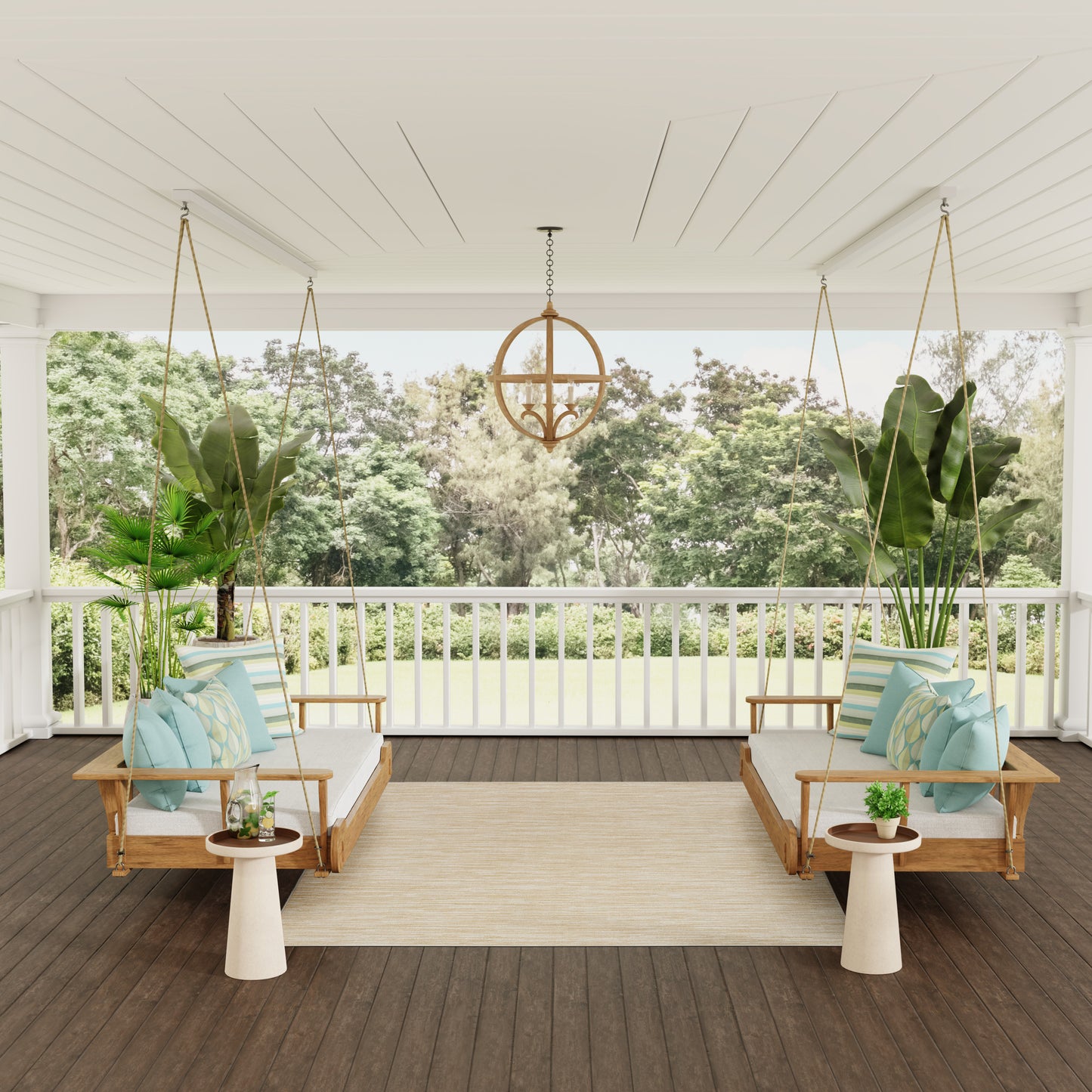 Nourison Nourison Essentials 6' x 9' Ivory Gold Outdoor Rug