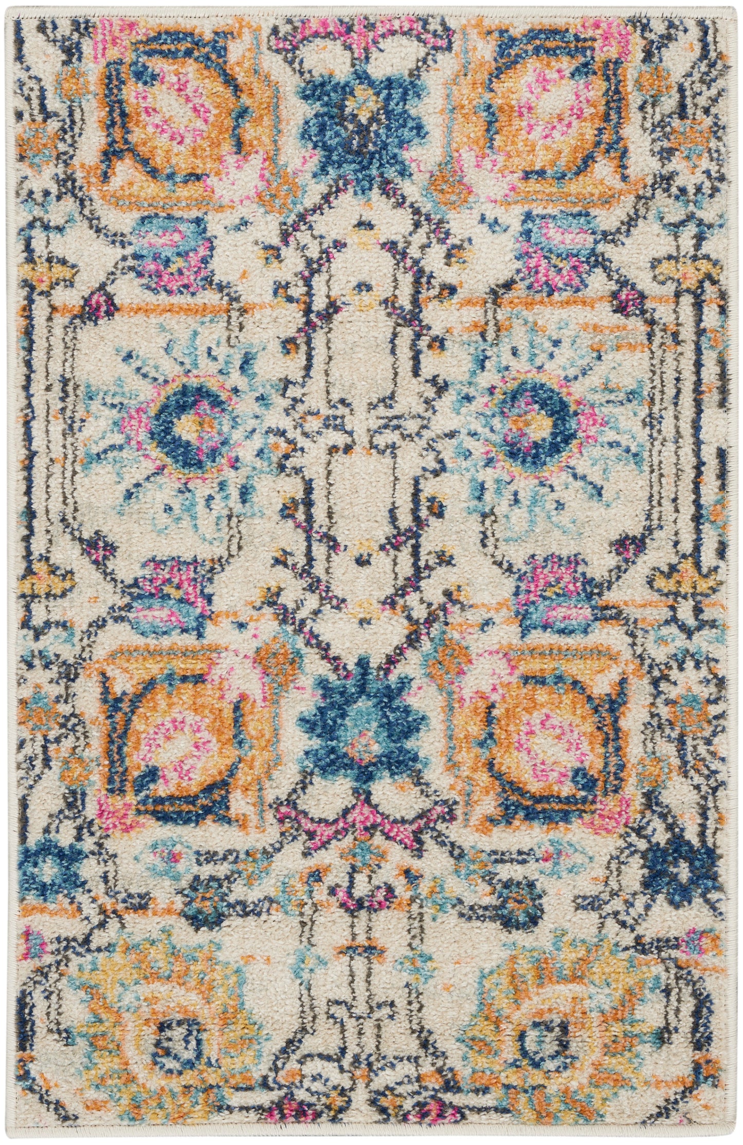 Nourison Passion 1'10" x 2'10" Ivory Multicolor Bohemian Indoor Rug