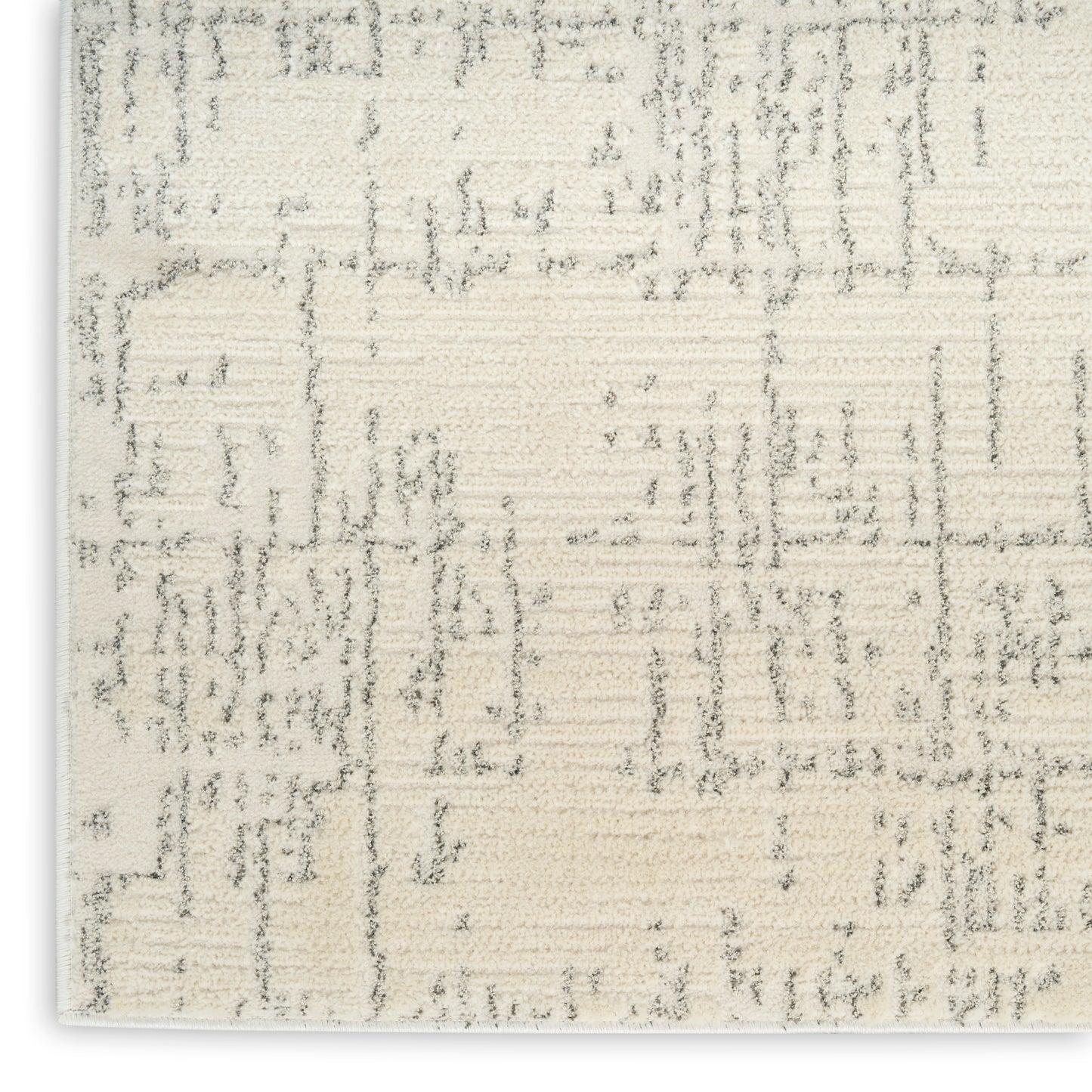 Nourison Ivory Hues 3'11" x 5'11" Ivory Grey Modern Indoor Rug