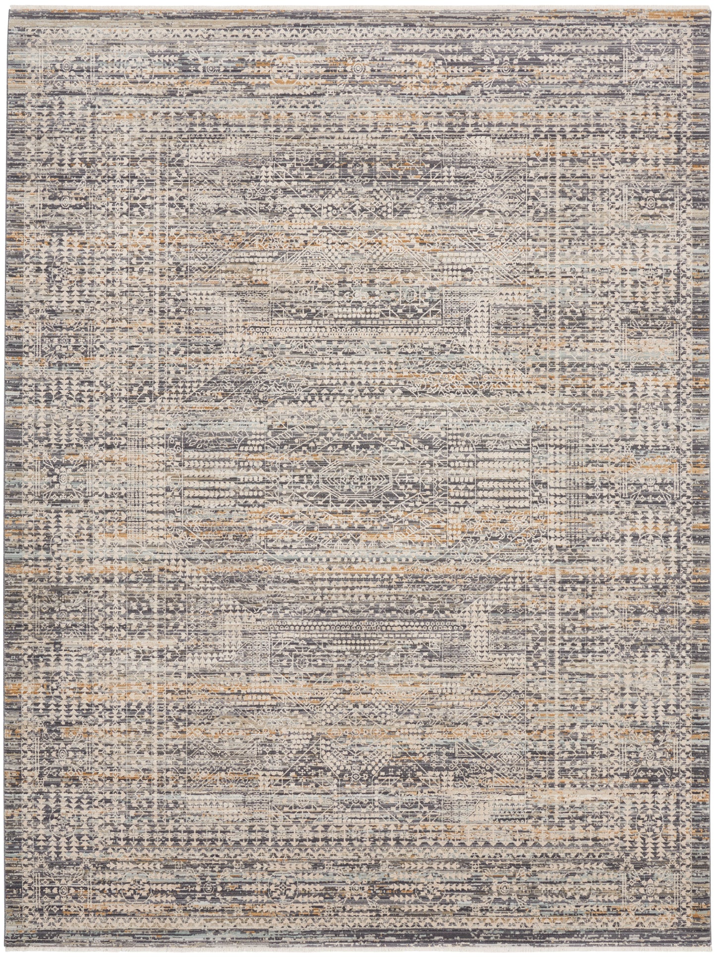 Nourison Lynx 12' x 15'9" Ivory Slate Vintage Indoor Rug
