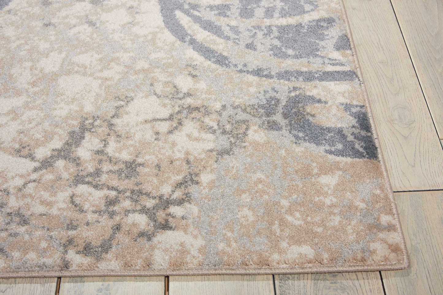 Nourison Maxell 9'3" x 12'9" Ivory/Blue Modern Indoor Rug