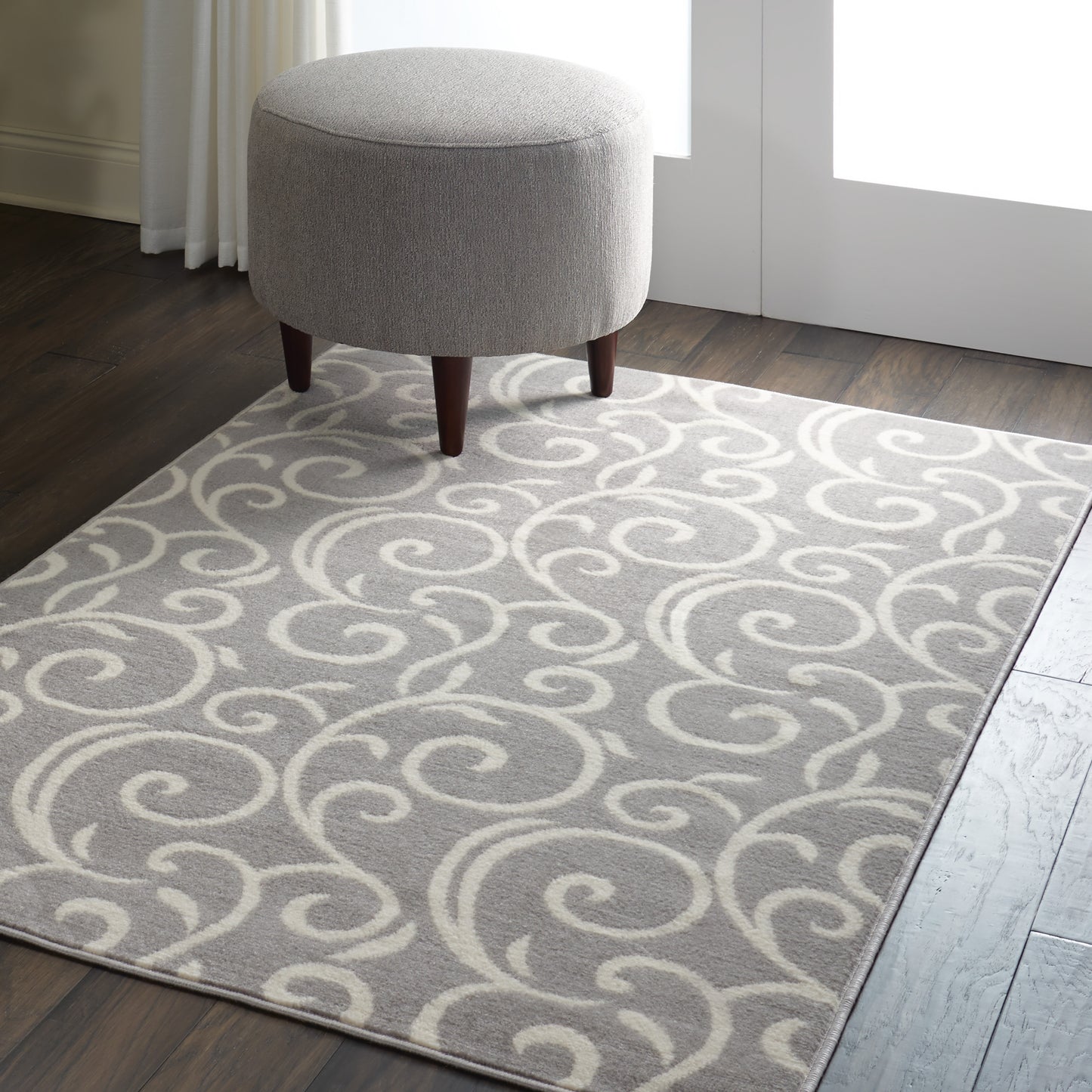 Nourison Grafix 3'9" x 5'9" Grey Contemporary Indoor Rug