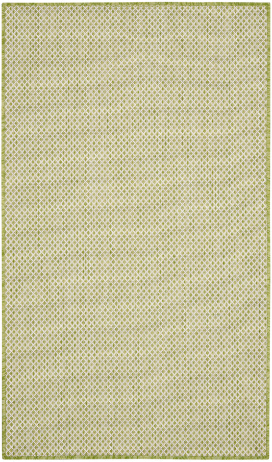 Nourison Courtyard 3' x 5' Ivory Green Modern Rug