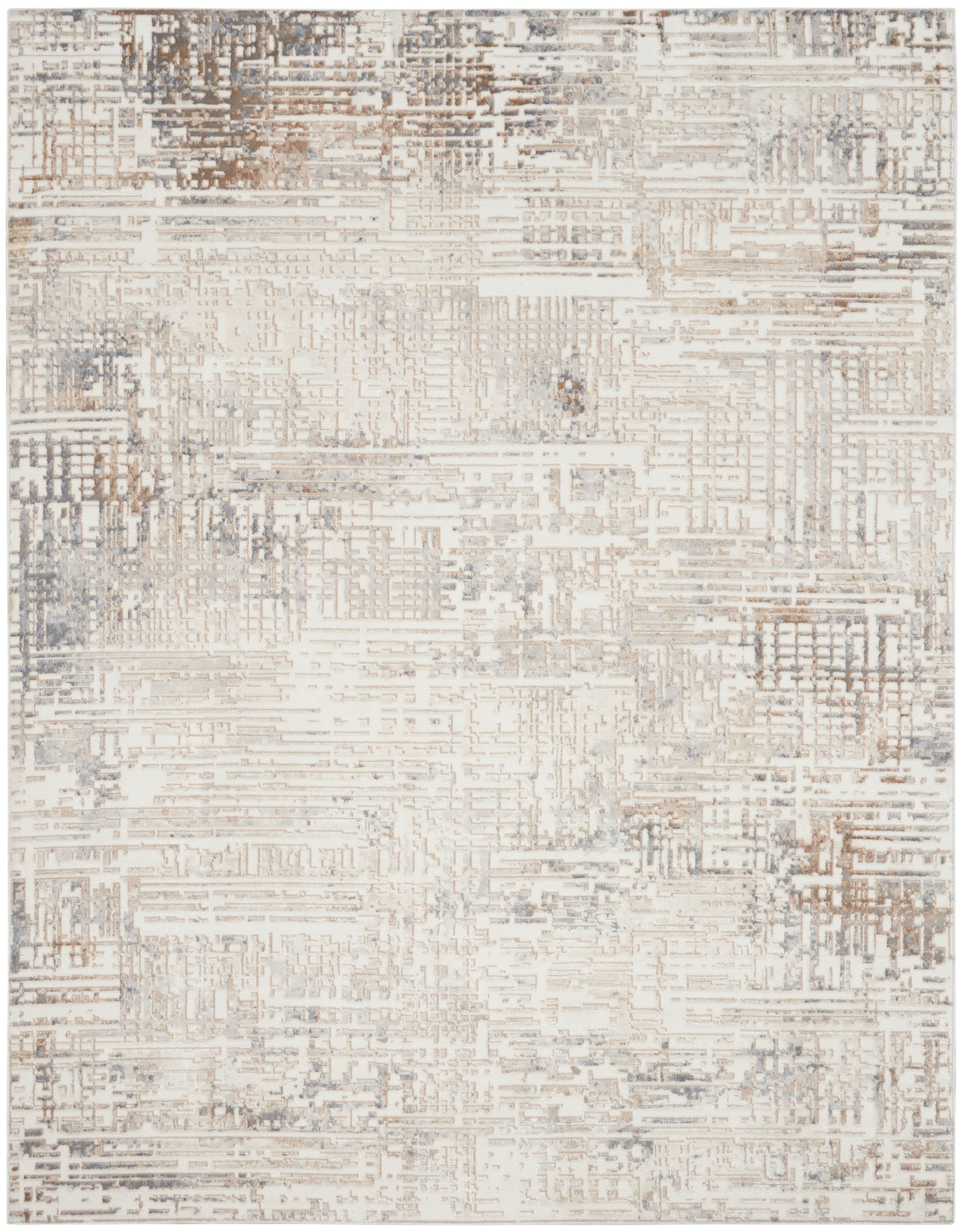 Calvin Klein CK005 Enchanting 8' x 10' Cream Grey Modern Indoor Rug