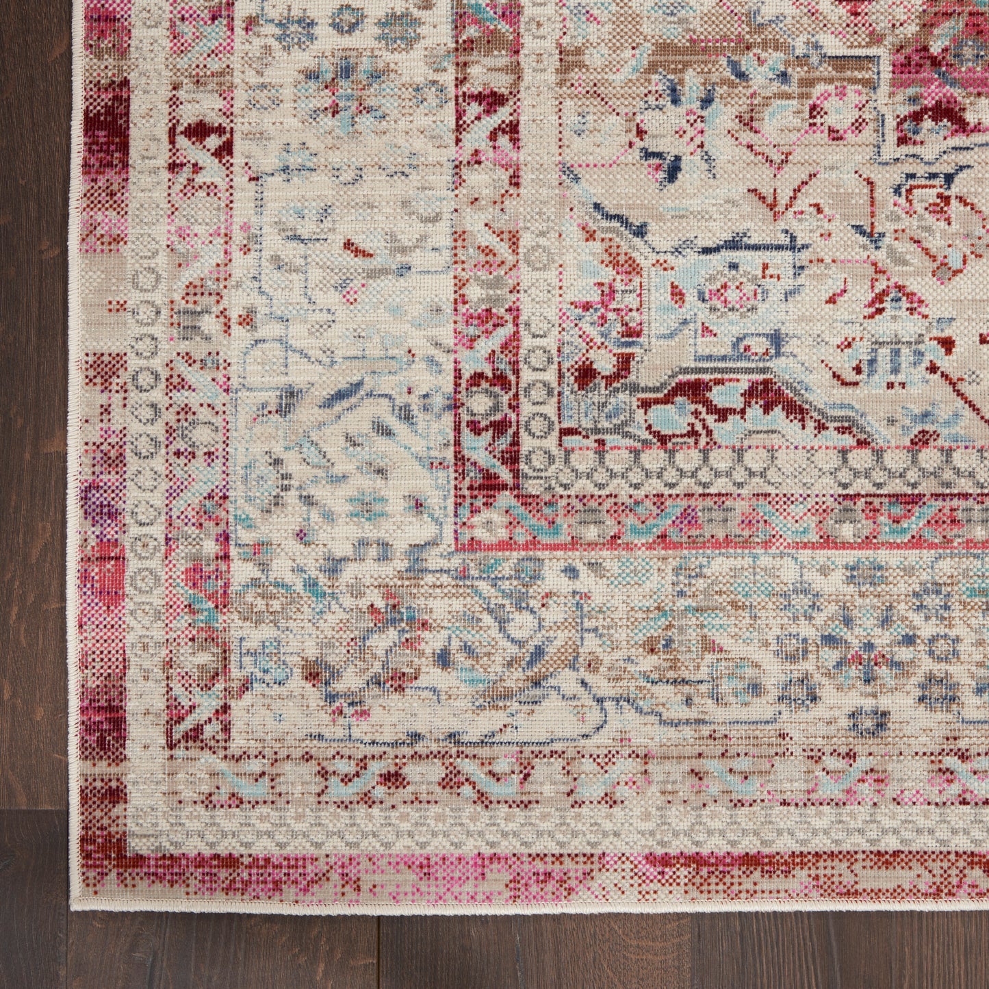 Nourison Vintage Kashan 2' x 6' Red/Ivory Vintage Indoor Rug