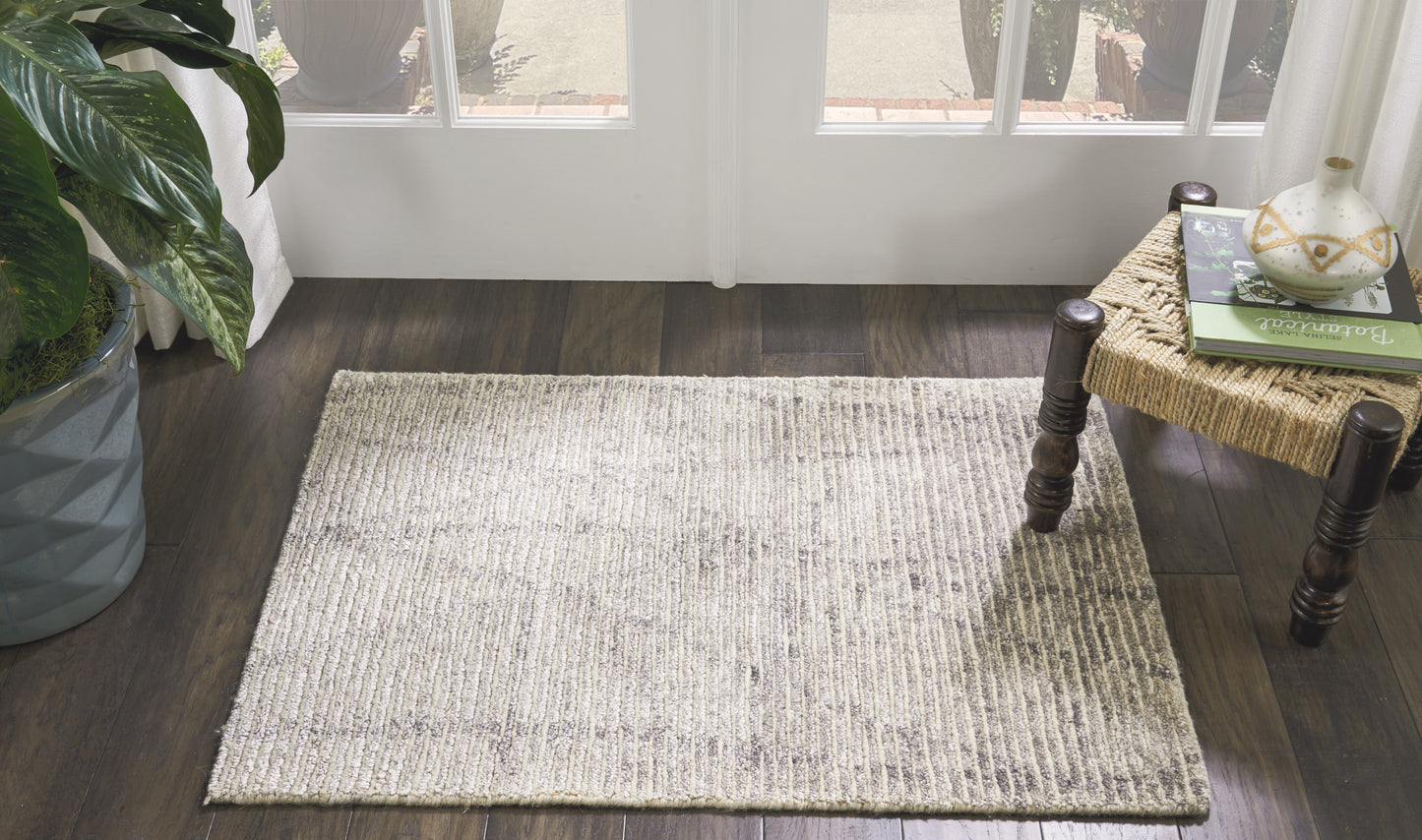 Nourison Ellora 2' x 3' Stone Scandinavian Indoor Rug