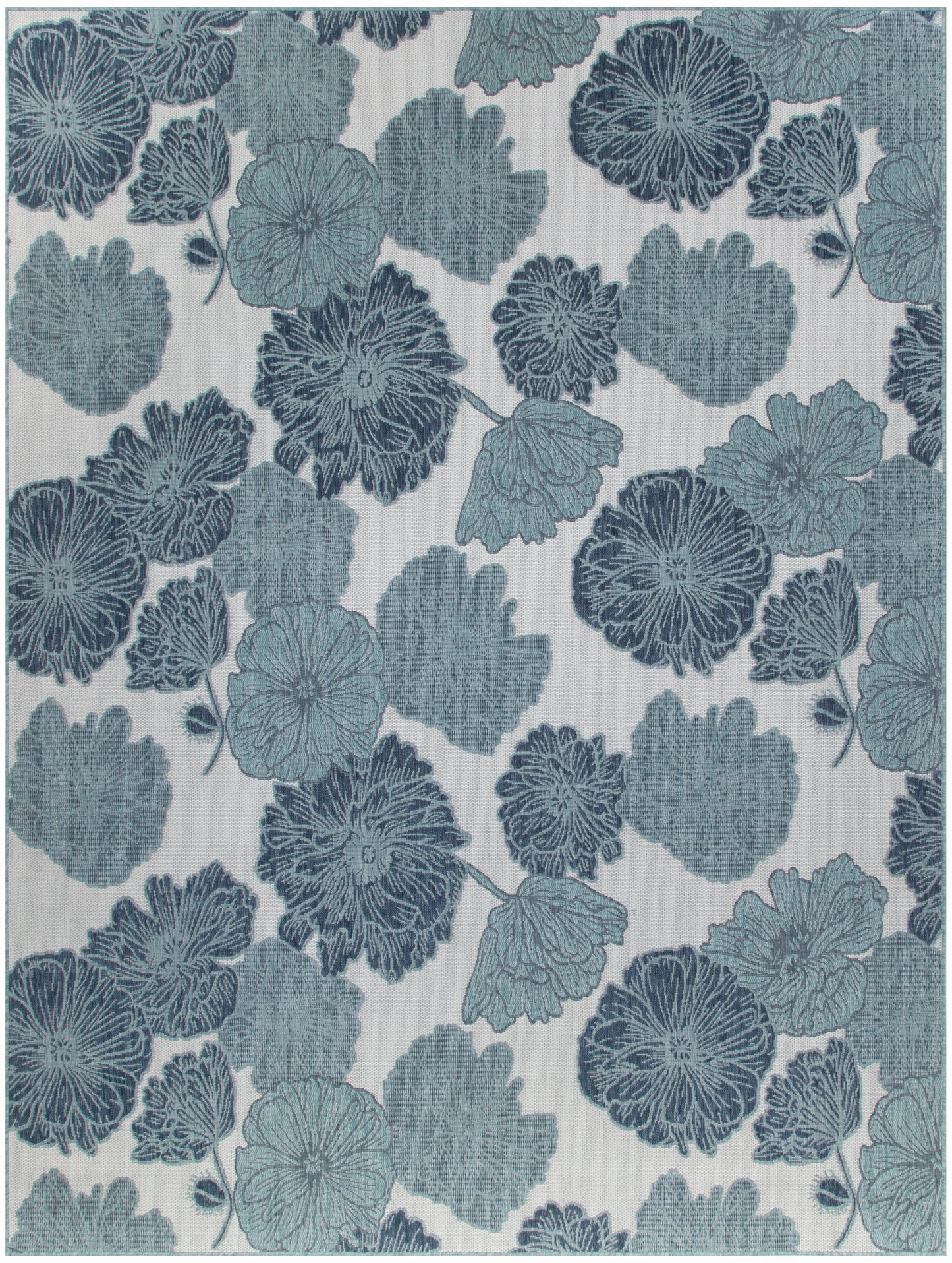 Nourison Garden Oasis 10' x 14' Blue Tropical Rug