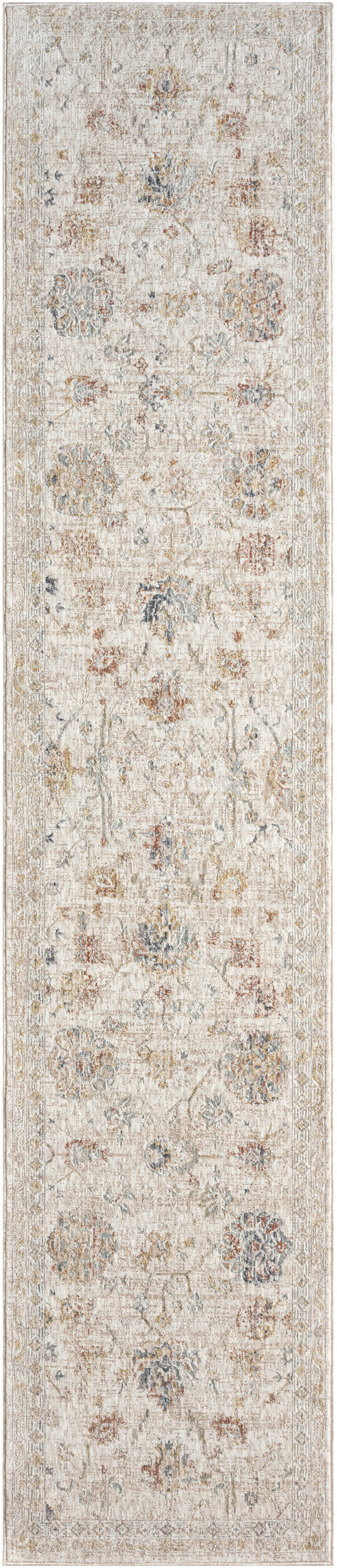 Nourison Antique Fusion 2'2" x 10' Ivory Multicolor Vintage Indoor Rug