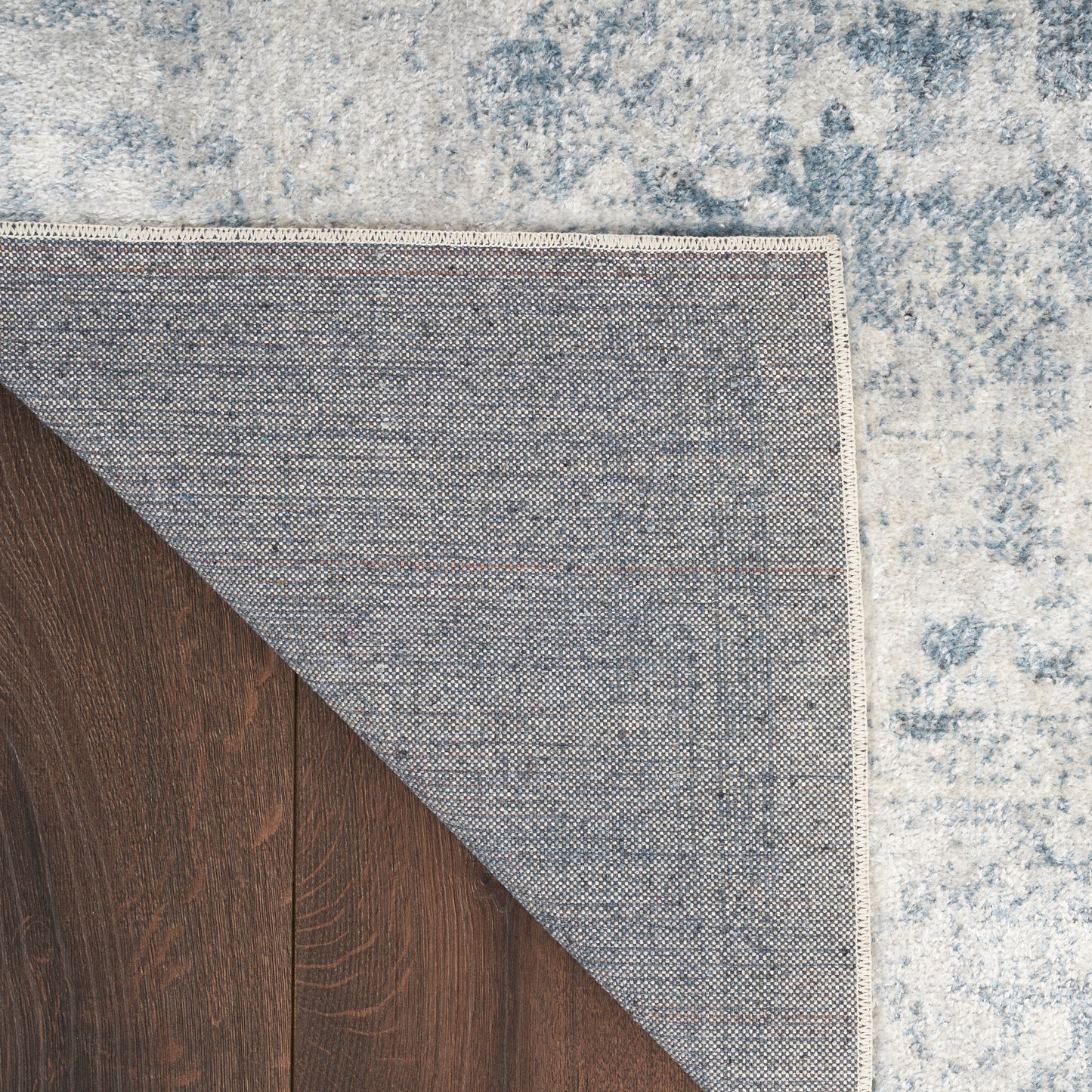 Nourison Astra Machine Washable 9' x 12' Blue Ivory Vintage Indoor Rug