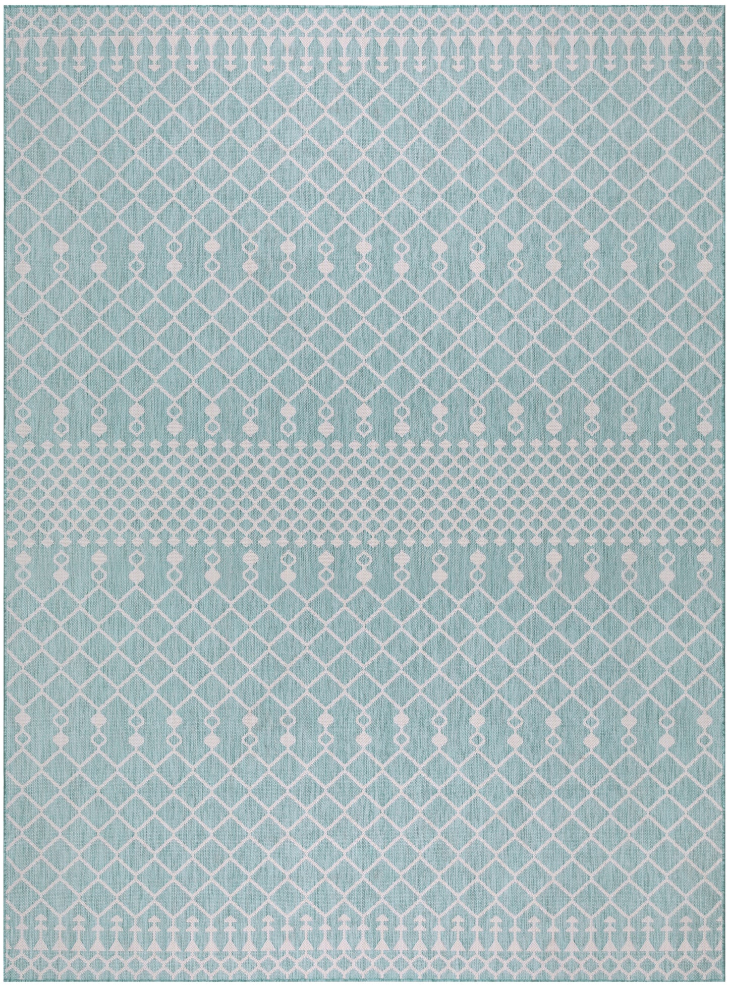 Nourison Positano 9' x 12' Aqua Modern Rug