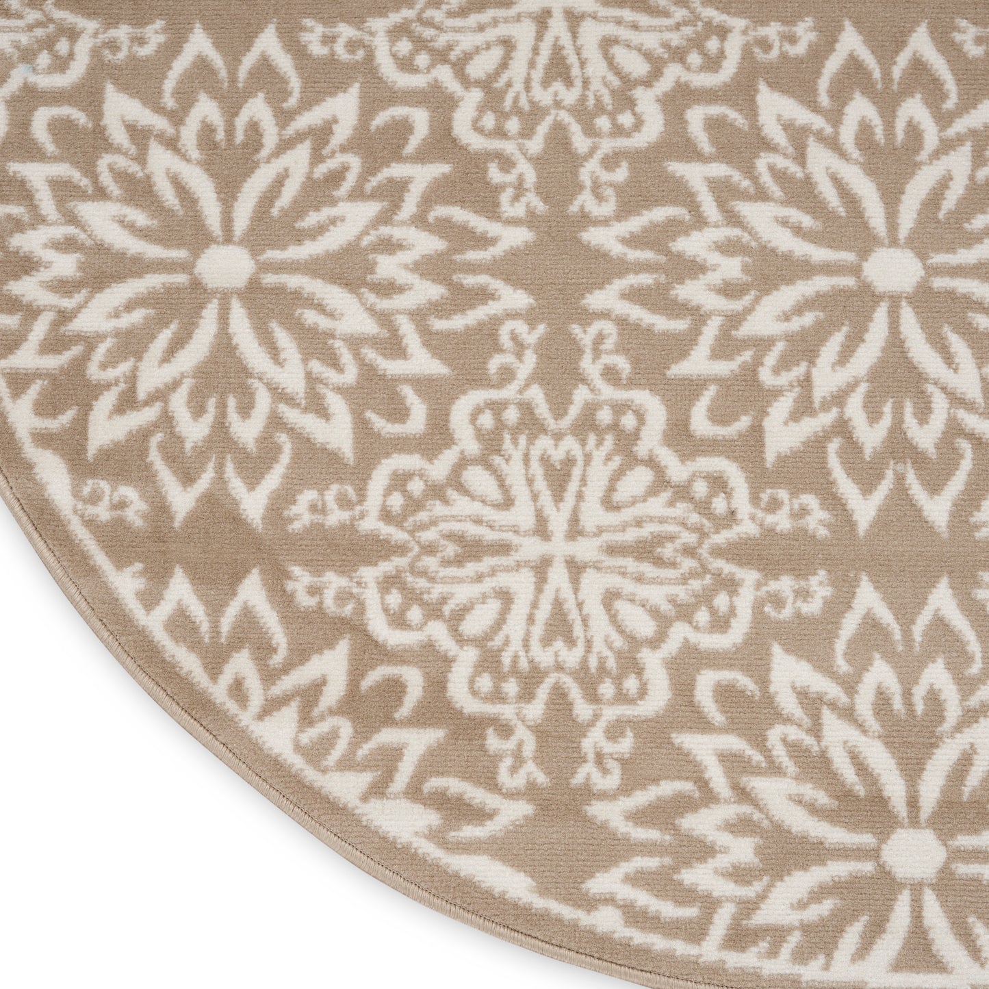 Nourison Jubilant 8' x round Taupe Farmhouse Indoor Rug