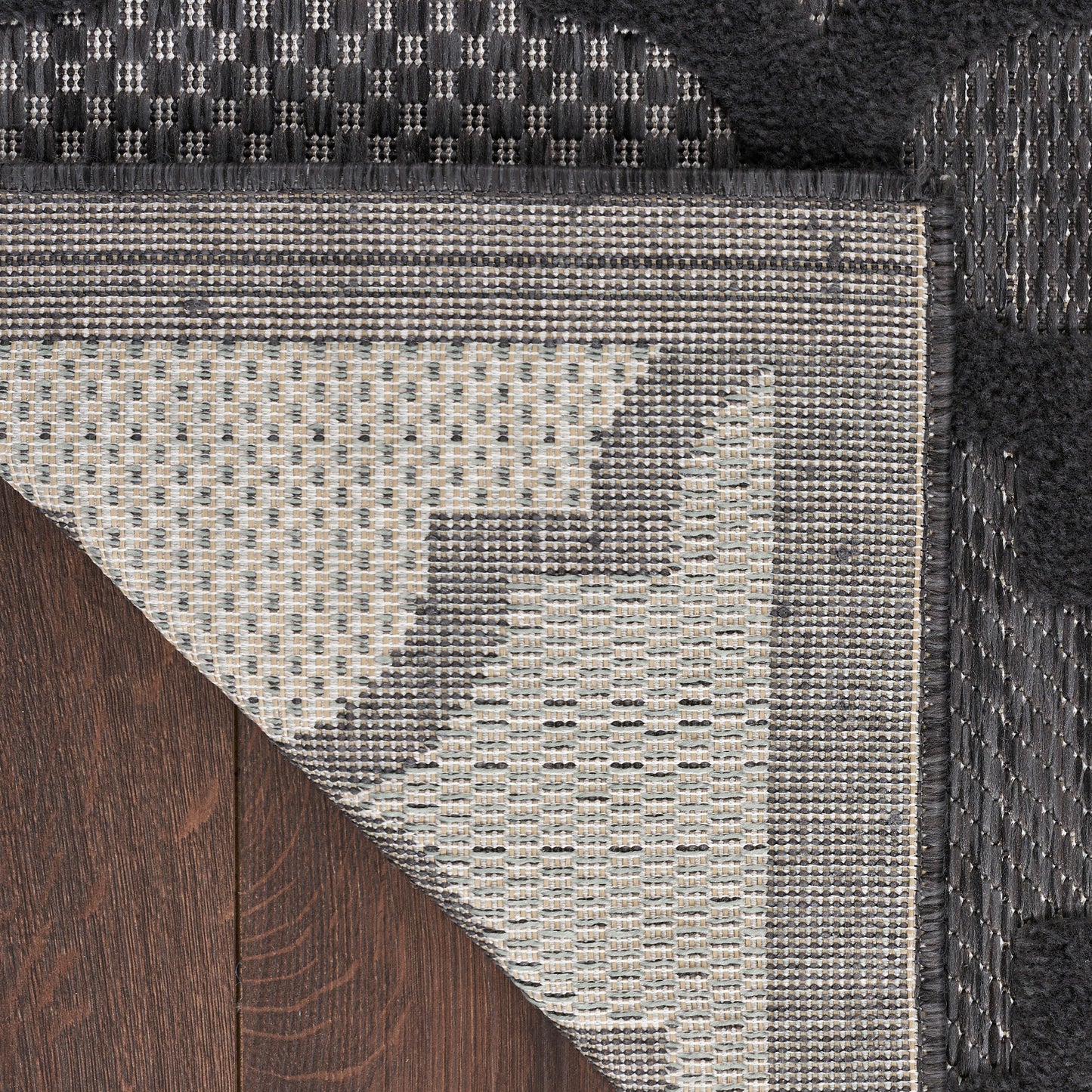 Nourison Easy Care 5' x 7' Charcoal Black Modern Rug