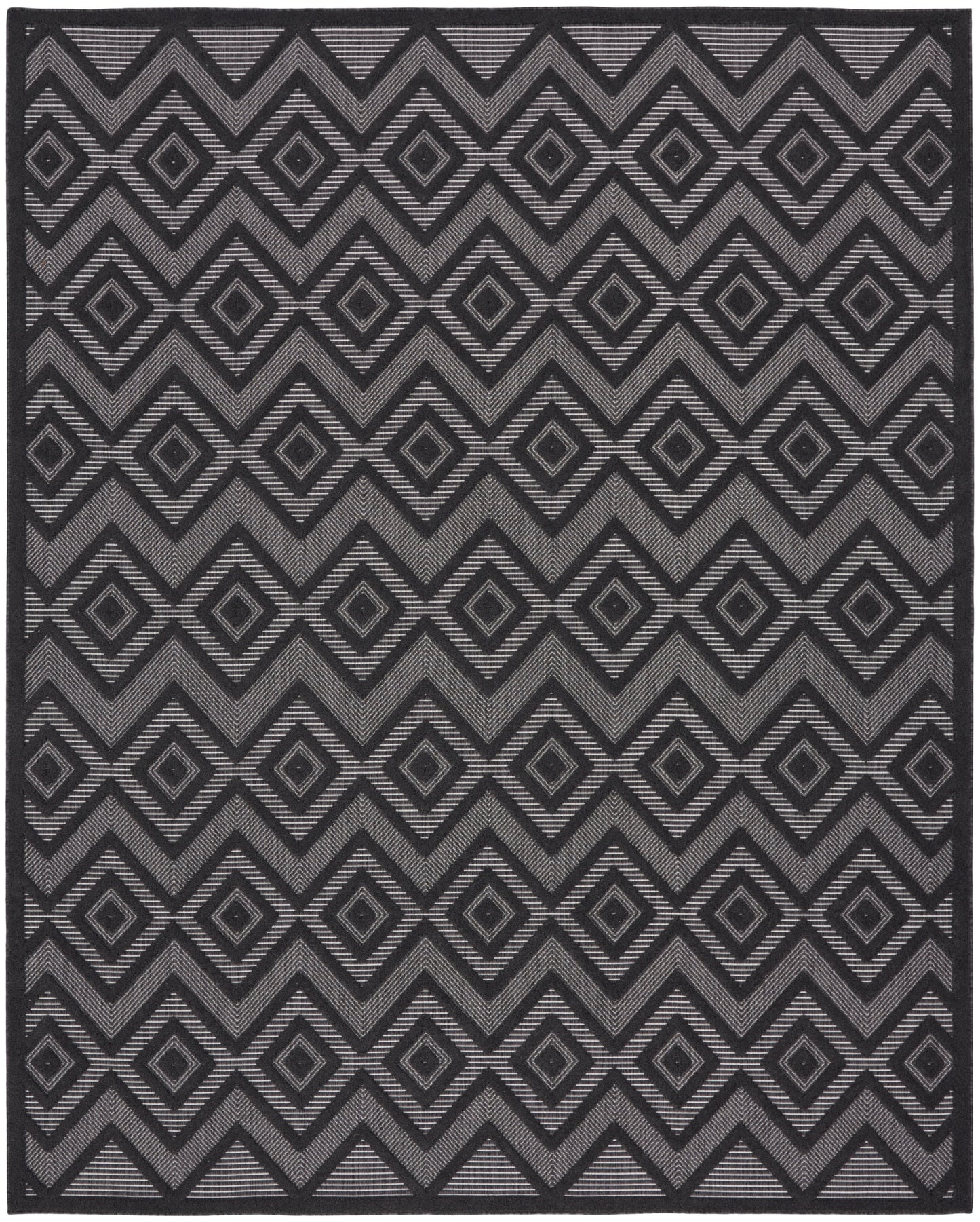 Nourison Versatile 7' x 10' Charcoal Black Modern Rug