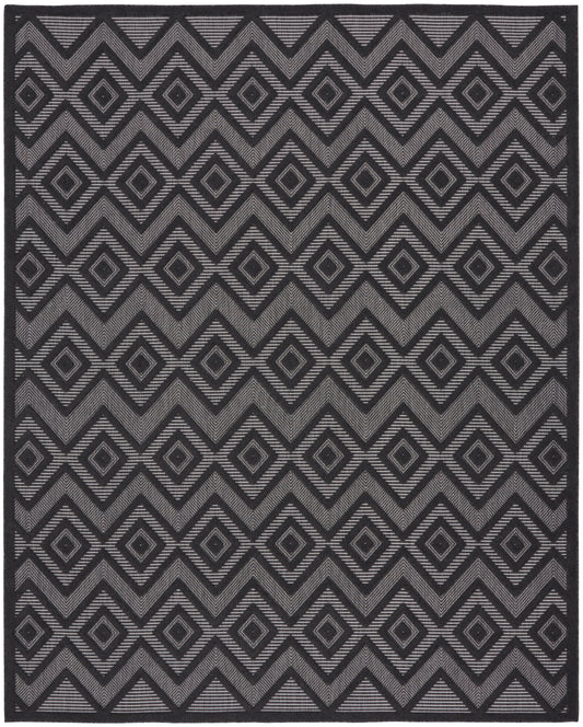 Nourison Versatile 7' x 10' Charcoal Black Modern Rug