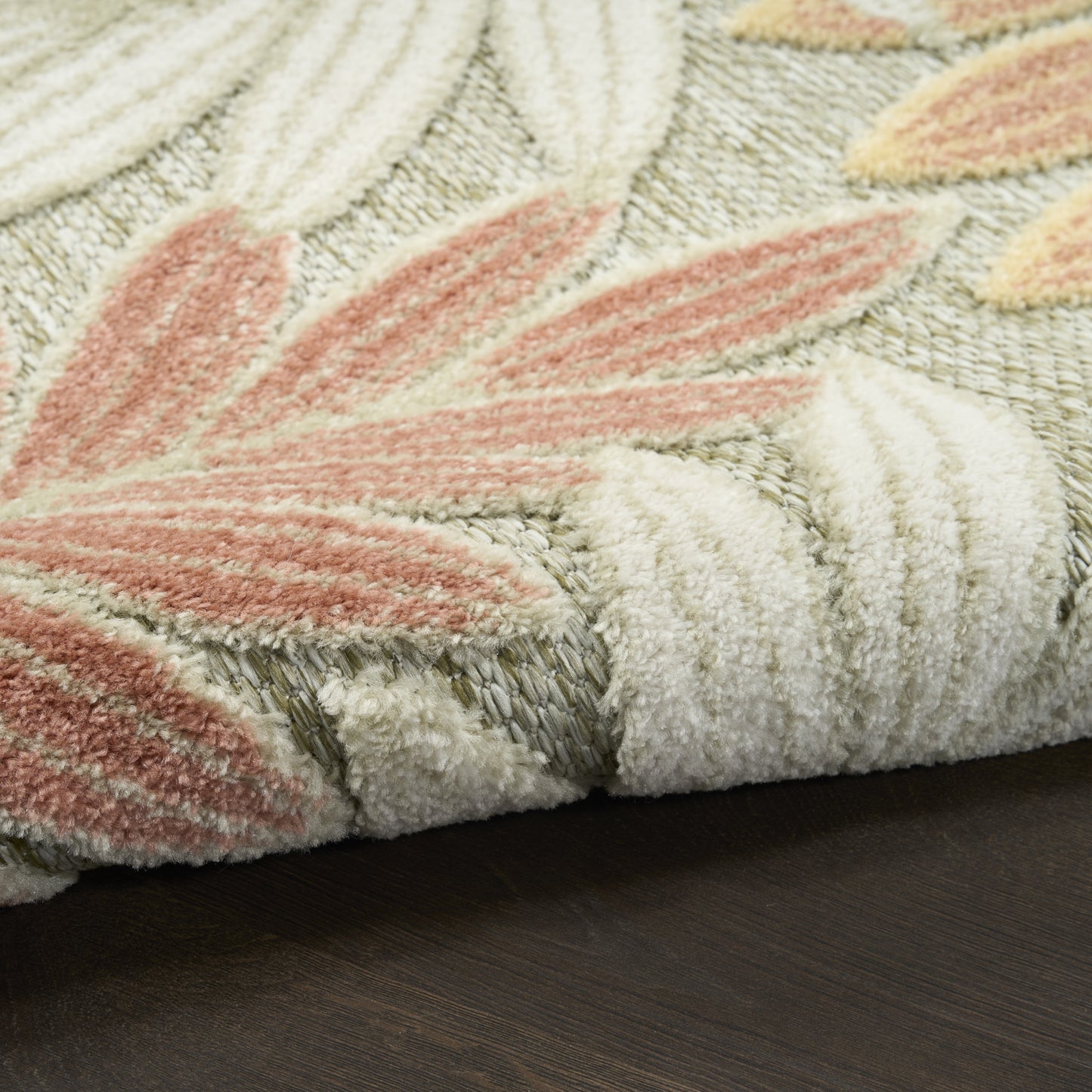 Nourison Aloha 2'8" x 4' Sage Rose Modern Rug