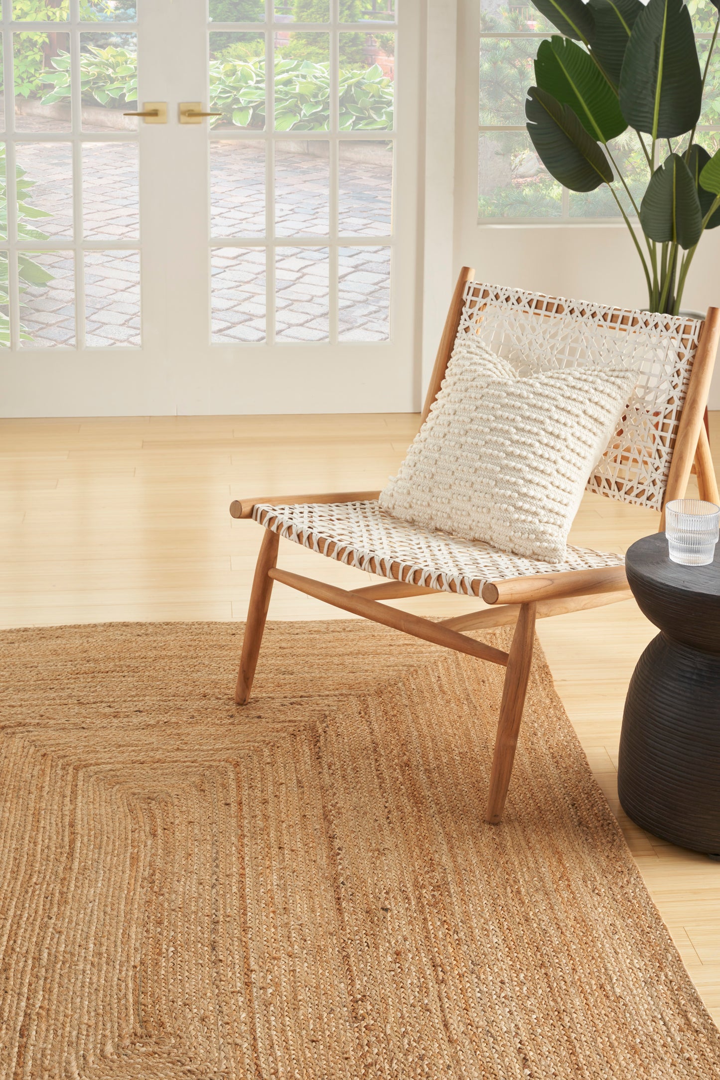 Nourison Natural Jute 4' x 6' Natural Farmhouse Indoor Rug