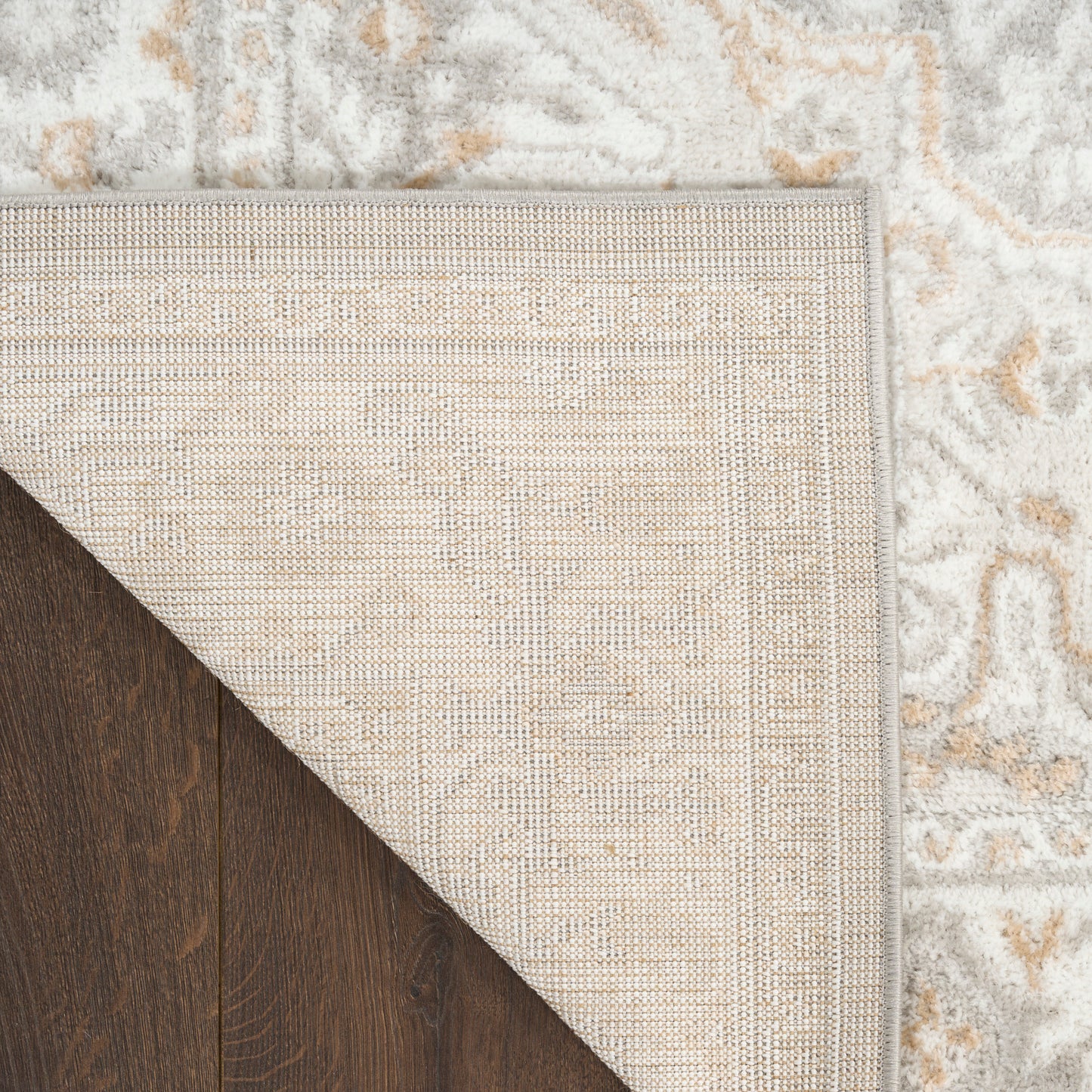 Nourison Dekor 5'3" x 7' Light Grey Vintage Indoor Rug