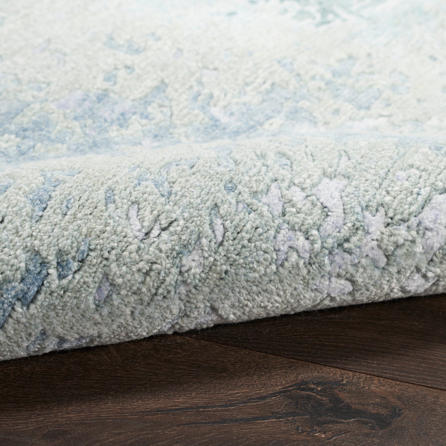 Nourison Silk Shadows 8'6" x 11'6" Blue Green Modern Indoor Rug