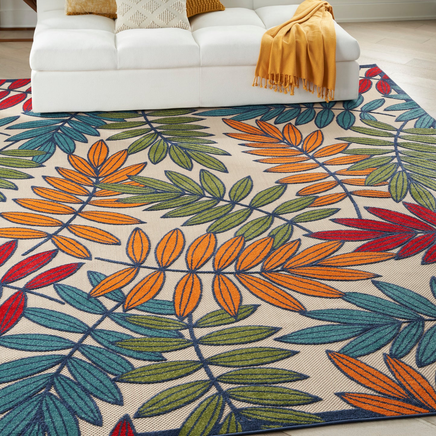 Nourison Aloha 9' x 12' Multicolor Tropical Rug
