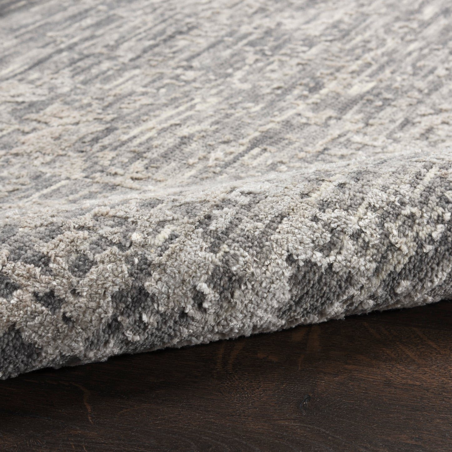 Nourison Luna 2' x 3' Grey Silver Modern Indoor Rug