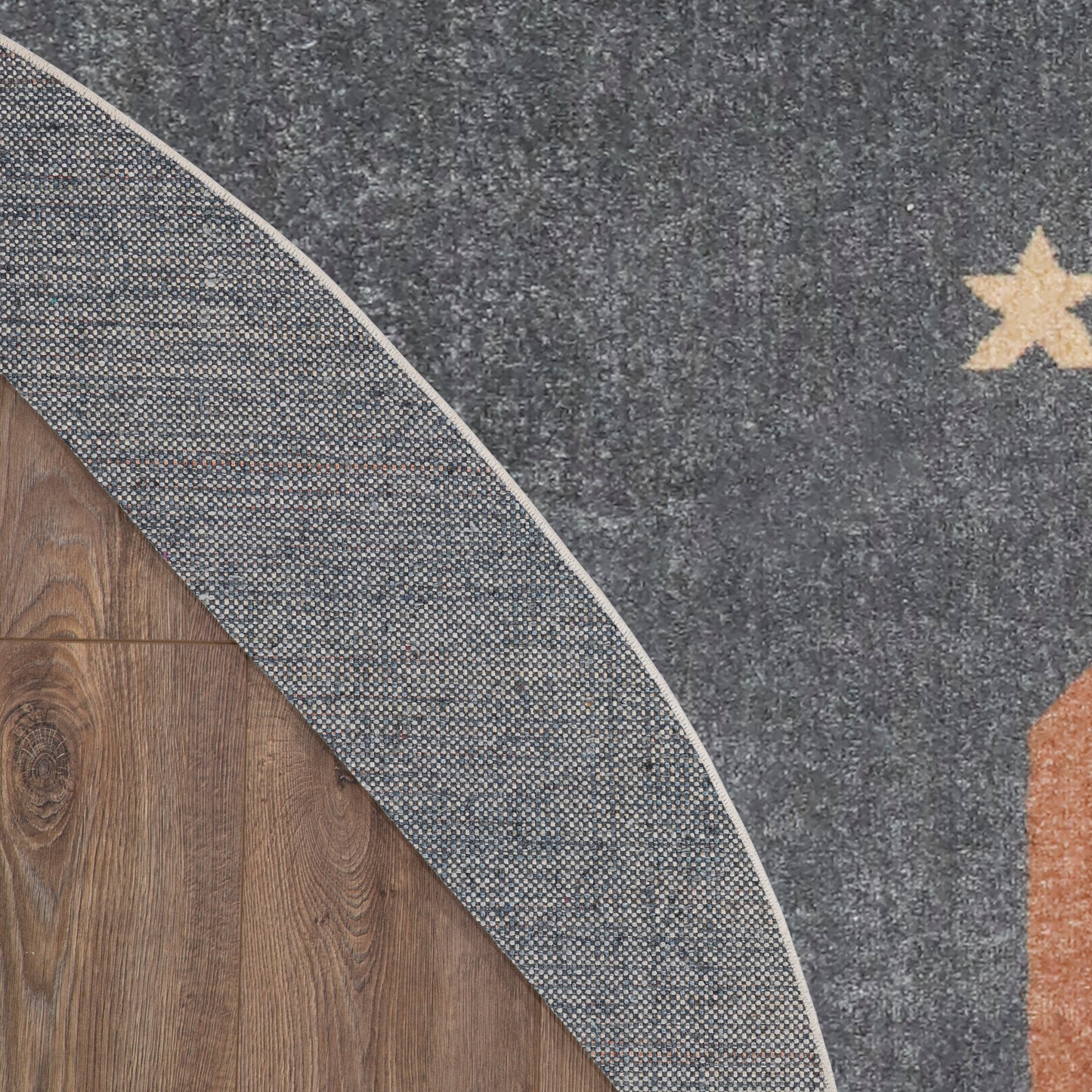 Nourison Astra Machine Washable 7'10" x Round Sky Blue Kids Indoor Rug