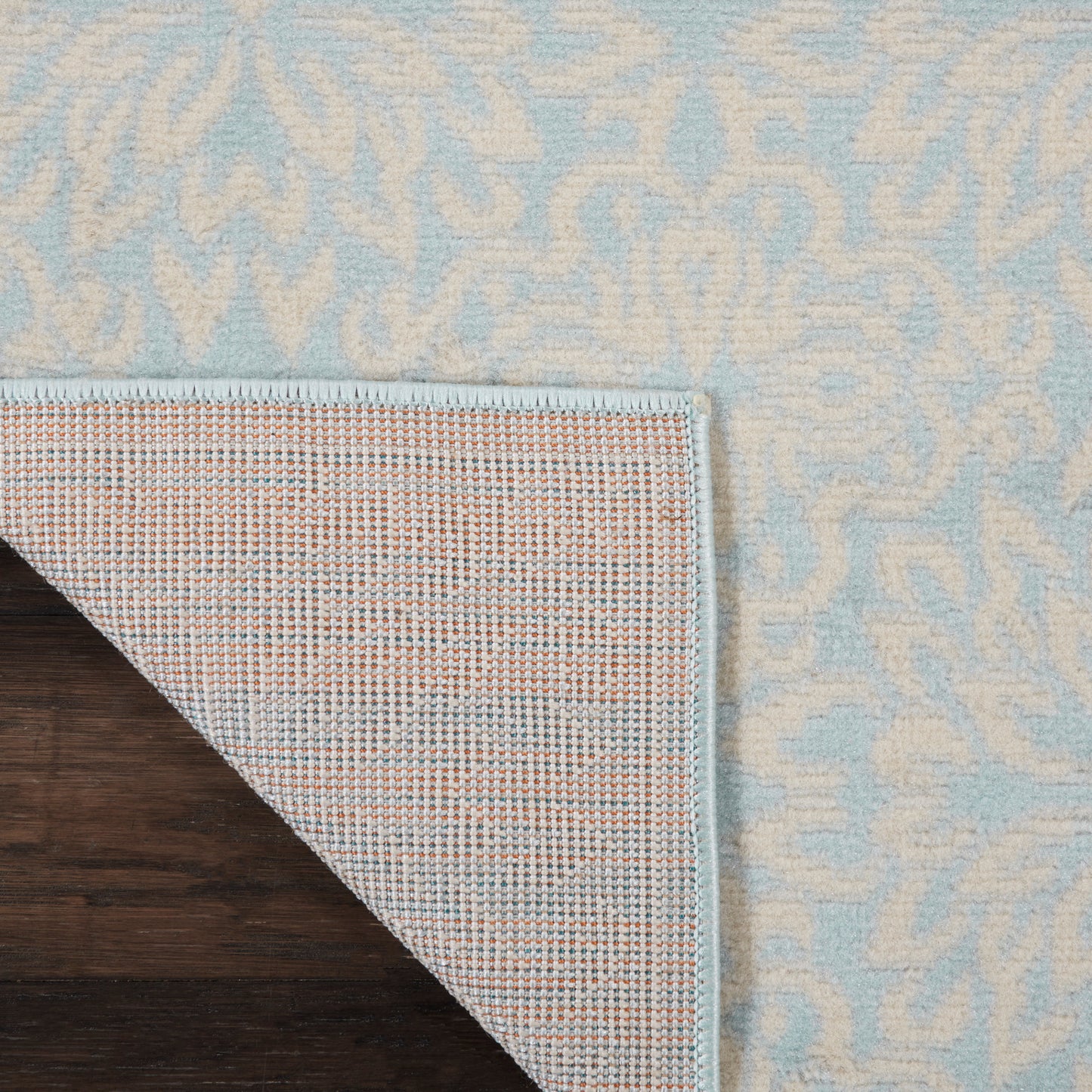 Nourison Jubilant 2' x 4' Ivory/Light Blue Farmhouse Indoor Rug
