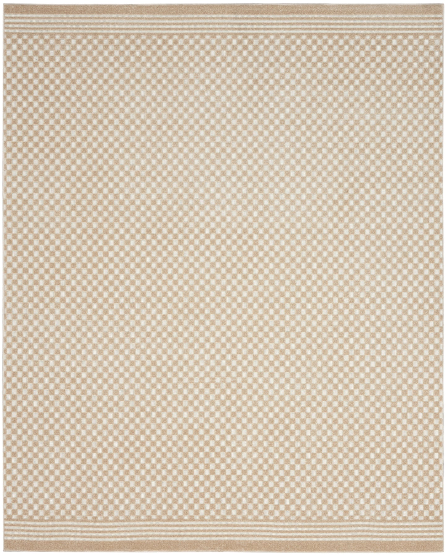 Nourison Care Free 7'10" x 9'10" Beige Modern Indoor Rug
