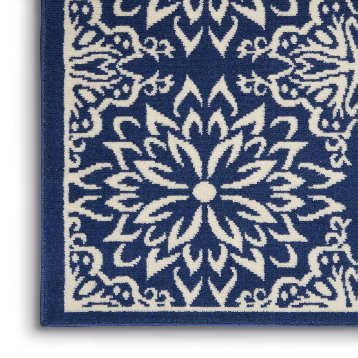 Nourison Jubilant 4' x 6' Navy/Ivory Farmhouse Indoor Rug