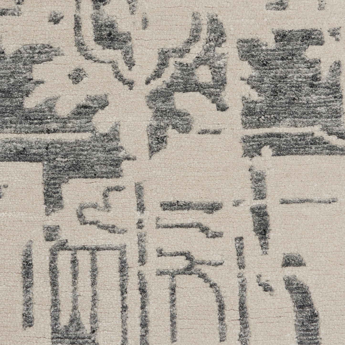 Nourison Silk Shadows 2'3" x 8' Ivory Grey Modern Indoor Rug