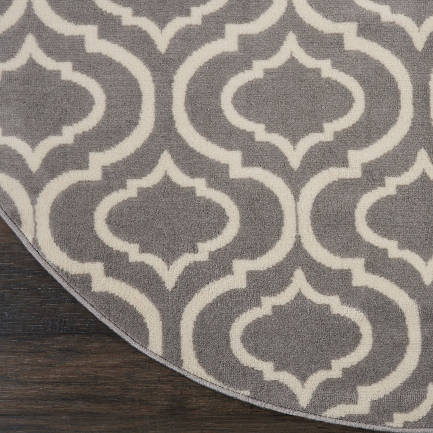 Nourison Jubilant 8' x Round Grey Contemporary Indoor Rug