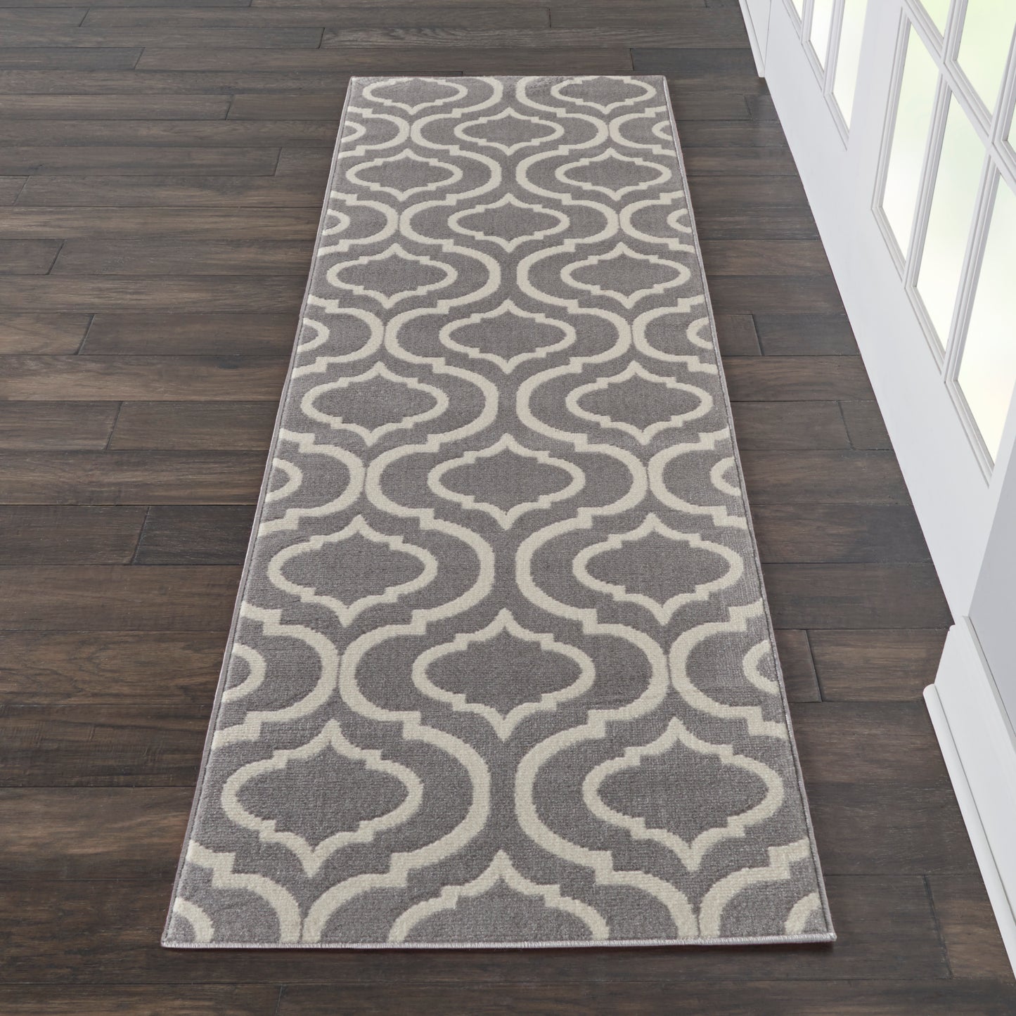 Nourison Jubilant 2' x 6' Grey Contemporary Indoor Rug