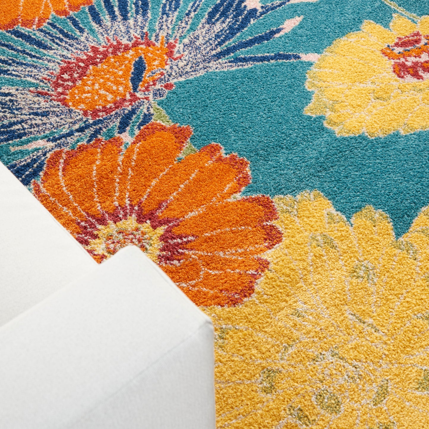 Nourison Allur 5'3" x 7'3" Turquoise Multicolor Contemporary Indoor Rug