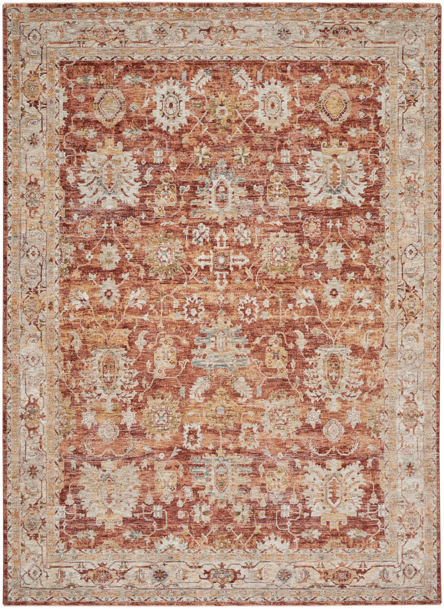 Nourison Sahar 9'3" x 12'7" Rust Persian Indoor Rug
