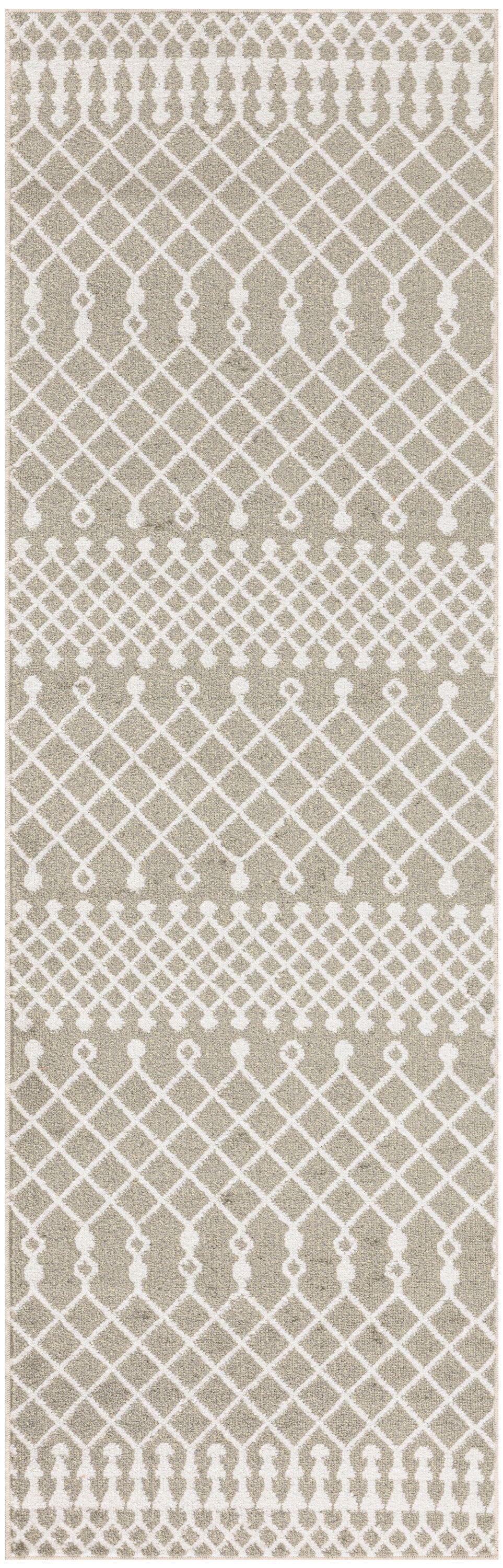Nourison Astra Machine Washable 2'2" x 8' Sage Bohemian Indoor Rug