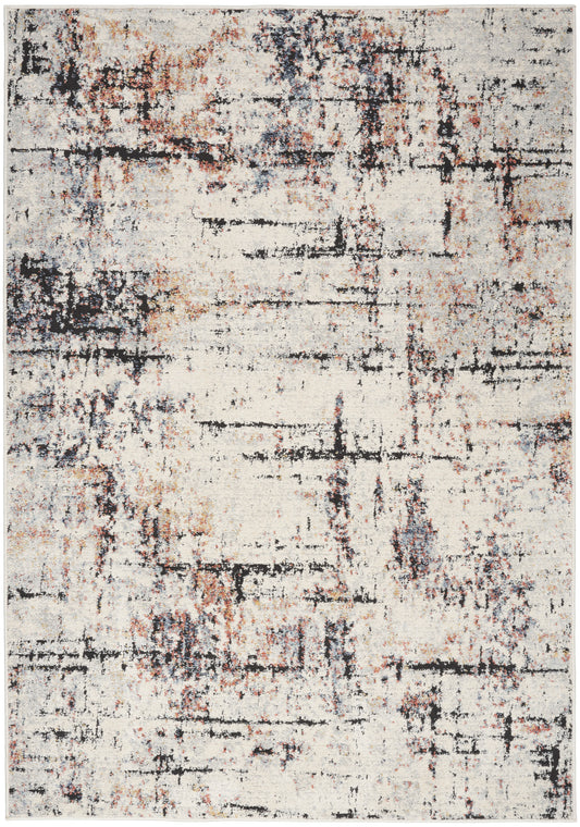 Nourison Motion 5'3" x 7' Ivory Multicolor Modern Indoor Rug