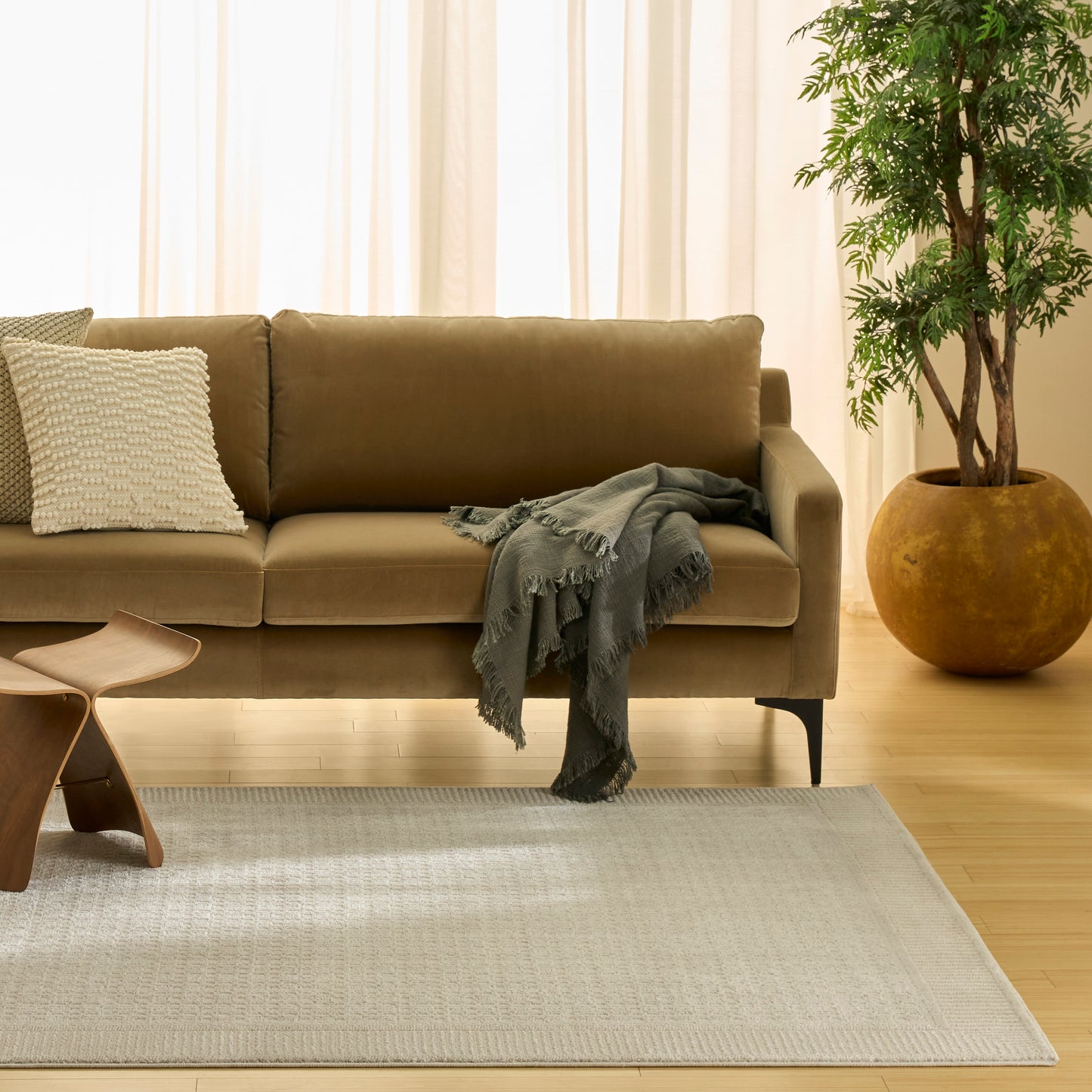 Nourison Nordic 4' x 6' Ivory Modern Indoor Rug