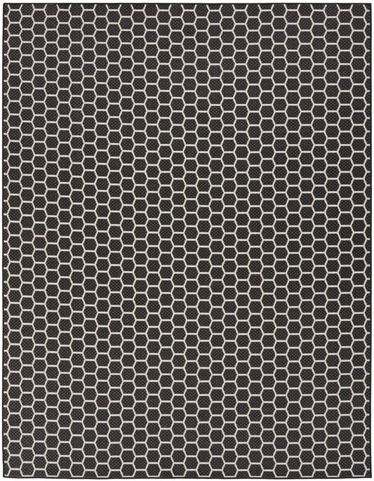 Nourison Twist Reversible 10' x 14' Black Modern Rug