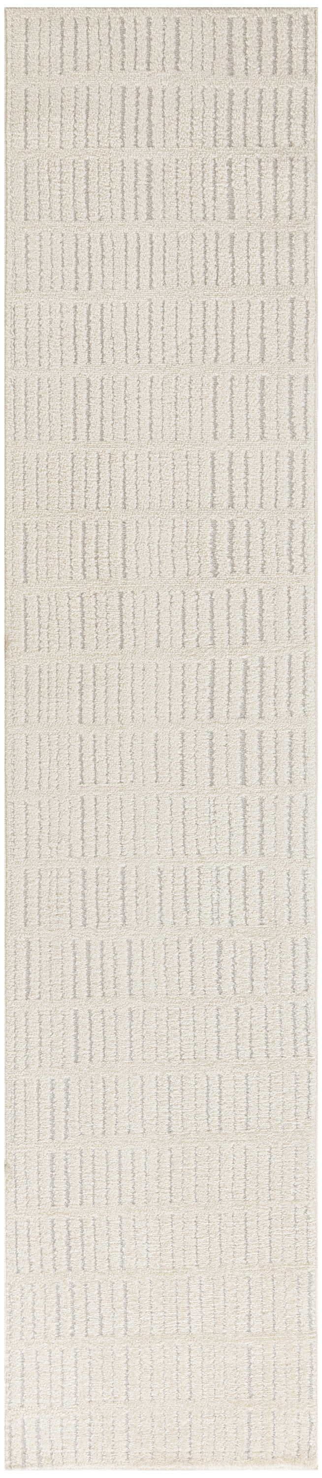 Nourison Modern Comfort 2'2" x 10' Ivory Grey Scandinavian Indoor Rug