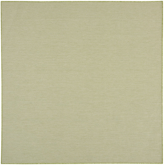 Nourison Courtyard 6' x Square Ivory Green Modern Rug