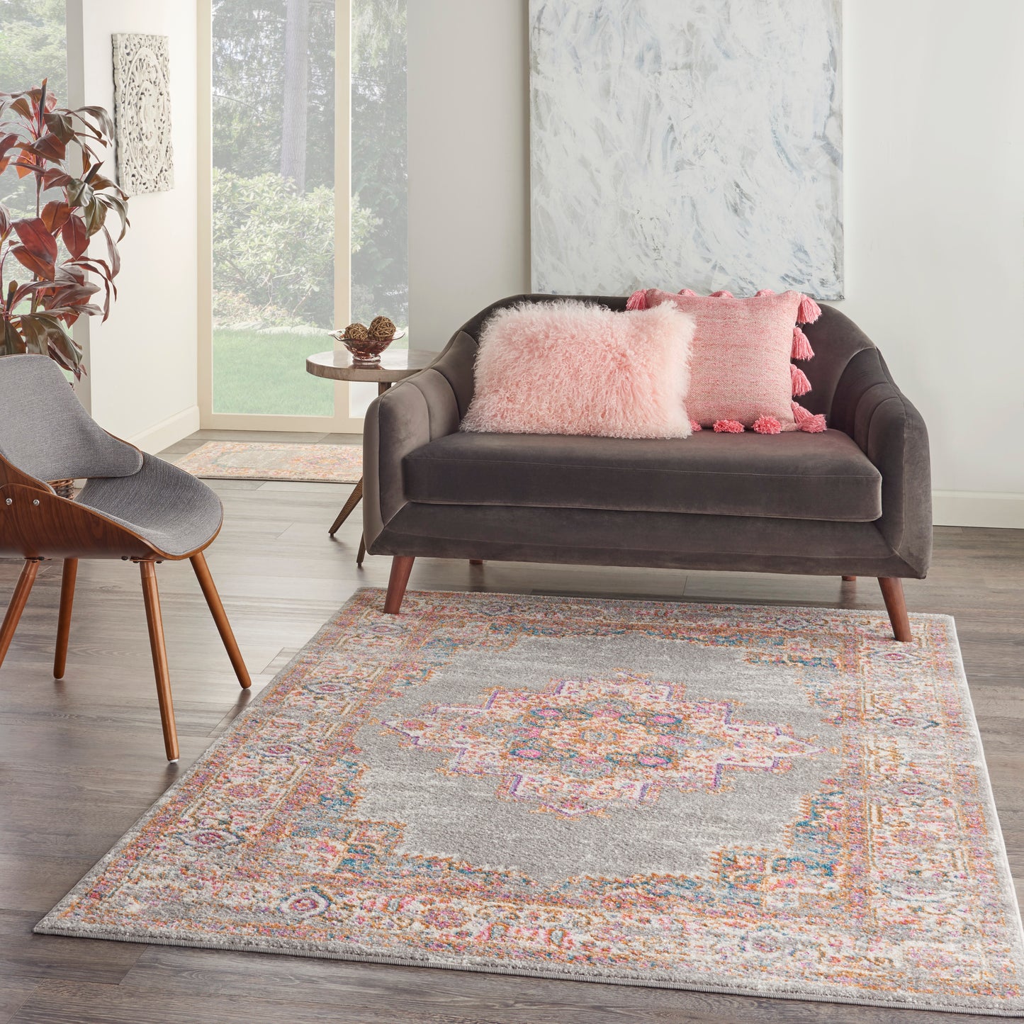 Nourison Passion 5'3" x 7'3" Grey Bohemian Indoor Rug
