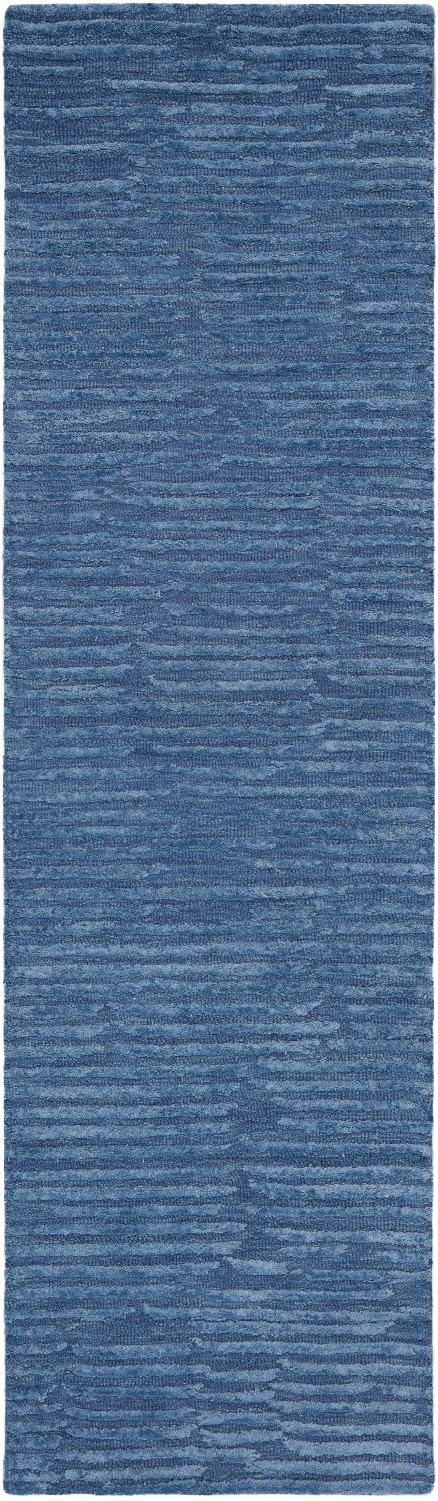 Calvin Klein CK010 Linear 2'3" x 8' Blue Modern Indoor Rug