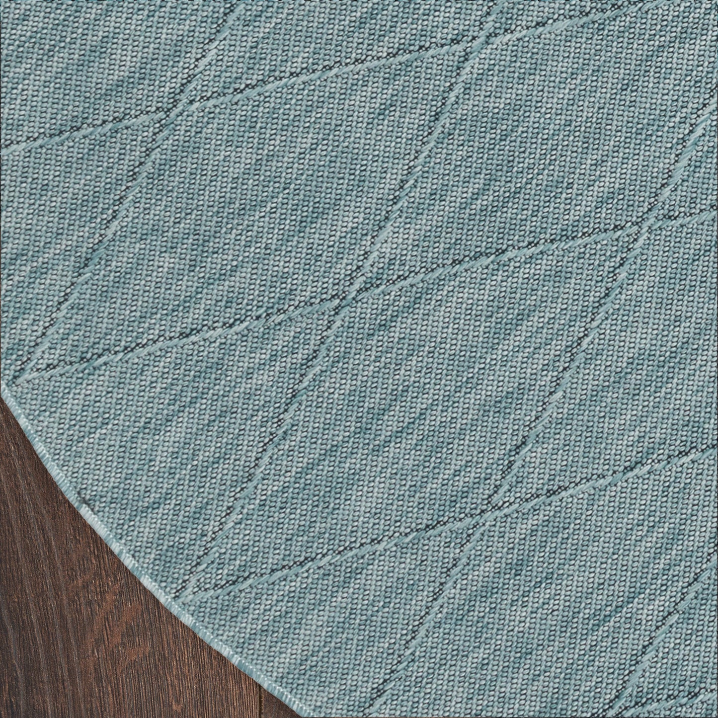 Nourison Washable Solutions 8' x Round Aqua Modern Rug