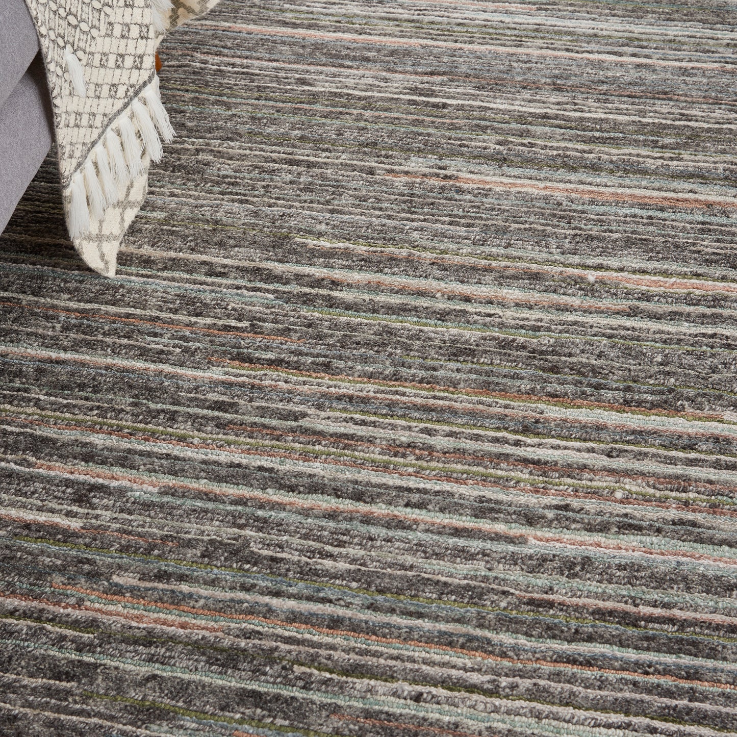 Nourison Plateau 7'9" x 9'9" Grey Green Modern Indoor Rug