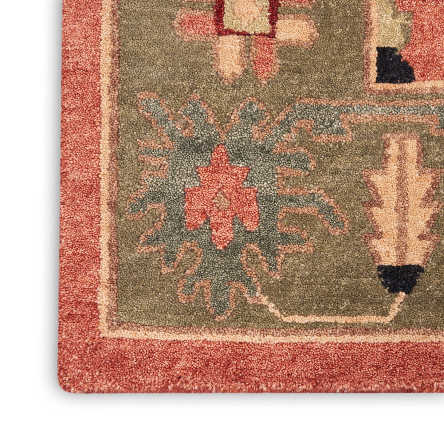 Nourison Tahoe 5'6" x 8'6" Rust Traditional Indoor Rug
