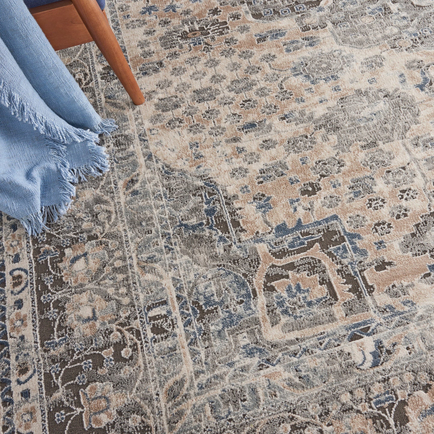 Nourison Quarry 8'10" x 11'10" Grey/Ivory Vintage Indoor Rug