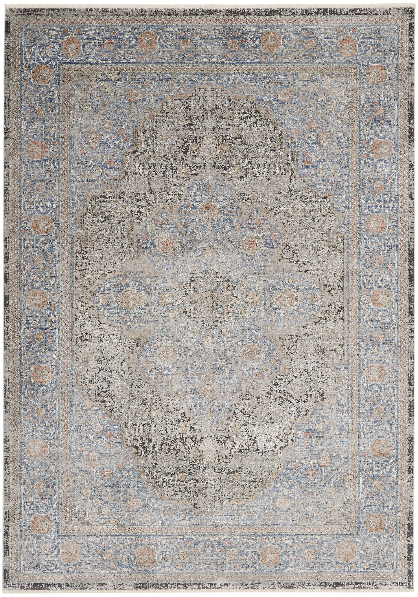 Nourison Starry Nights 9'10" x 12'6" Blue Vintage Indoor Rug